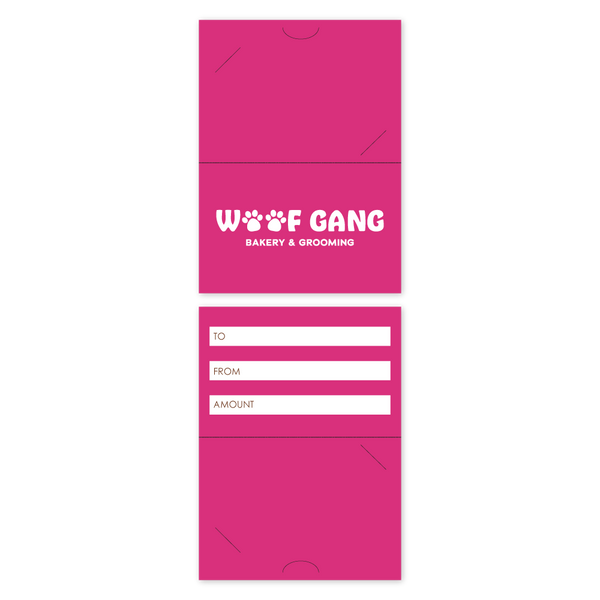 Woof Gang Bakery & Grooming Gift Card Holders (Magenta)